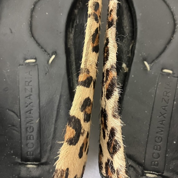 BCBGMaxAzria Leopard Print Flats with Black Trim - Picture 7 of 10